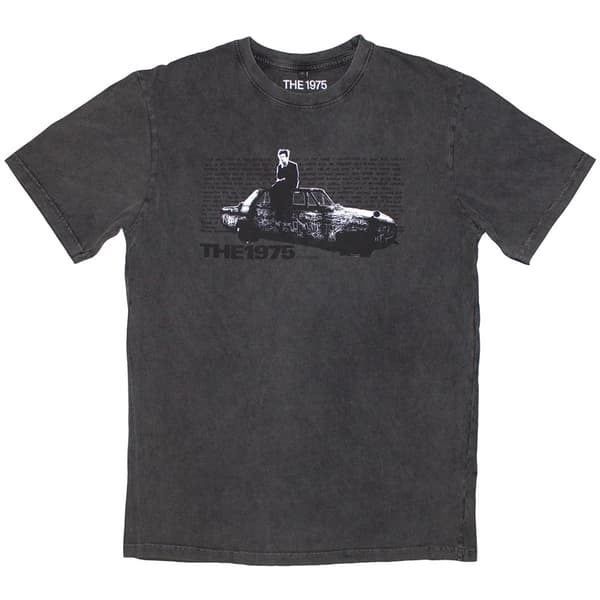 The 1975 Unisex Stone Wash T-Shirt: Car Photo (X-Large)