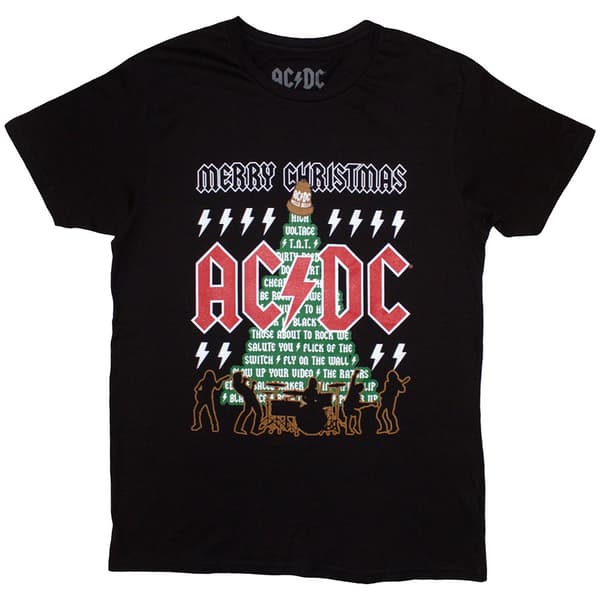AC/DC Unisex T-Shirt: Merry Christmas (Large)