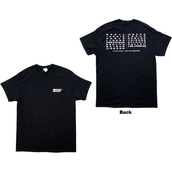 ATEEZ Unisex T-Shirt: Fellowship Map The Treasure (Back Print & Ex-Tour) (Large)