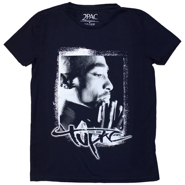 Tupac Ladies T-Shirt: Spray Photo (XX-Large)