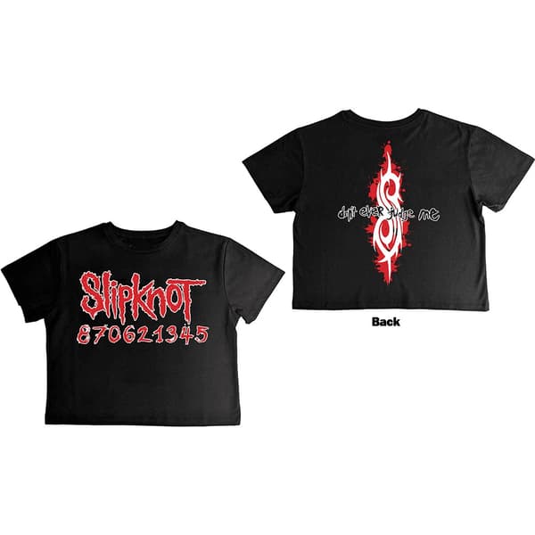 Slipknot Ladies Crop Top: Don't Ever Judge Me (Back Print) (X-Small)