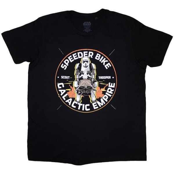 Star Wars Unisex T-Shirt: Speeder Bike Galactic Empire (Small)