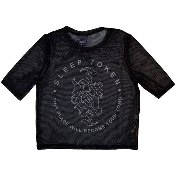 Sleep Token Ladies Crop Top: Tomb (Mesh) (Large)