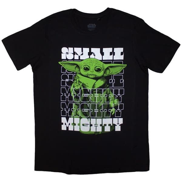 Star Wars Unisex T-Shirt: The Mandalorian Grogu Small & Mighty (Small)