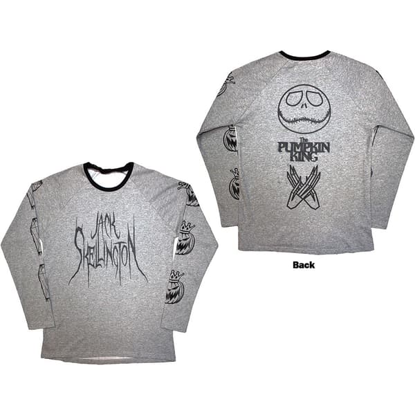 The Nightmare Before Christmas Unisex Long Sleeve T-Shirt: Pumpkin King (Back Print) (Medium)