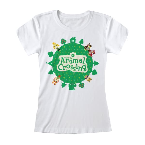 Nintendo - Animal Crossing Logo White Fitted T-Shirt - L