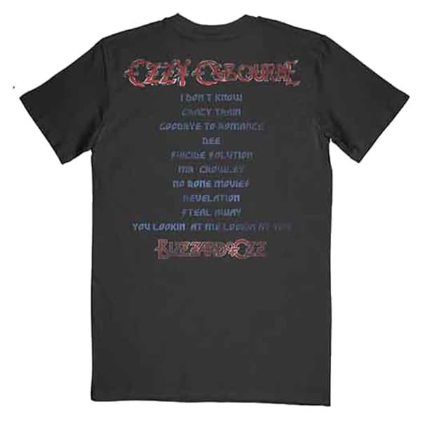 Ozzy Osbourne Blizzard Of Ozz Track list T Shirt