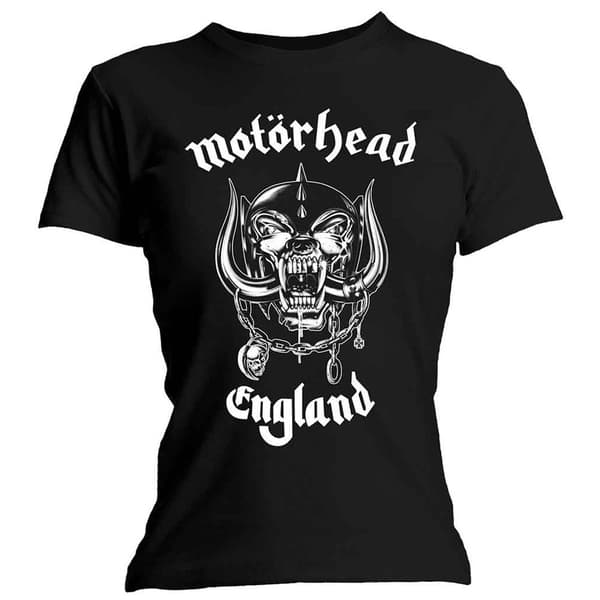 Motorhead England Band Logo Skinny Fit T Shirt