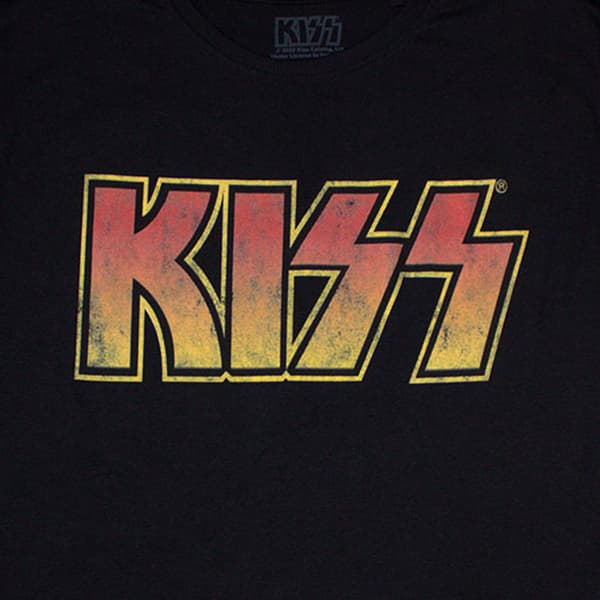 KISS Vintage Classic Logo Skinny Fit T Shirt