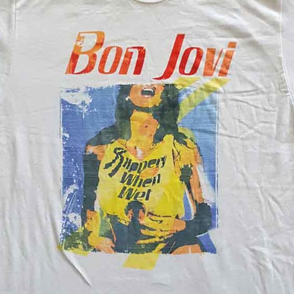 Bon Jovi Slippery When Wet Original Cover T Shirt