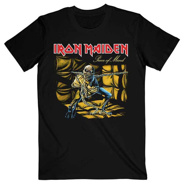 Iron Maiden Piece of Mind T Shirt Black XL