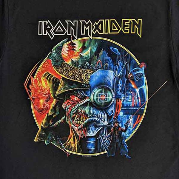 Iron Maiden The Future Past Tour 23 Circle Art T Shirt