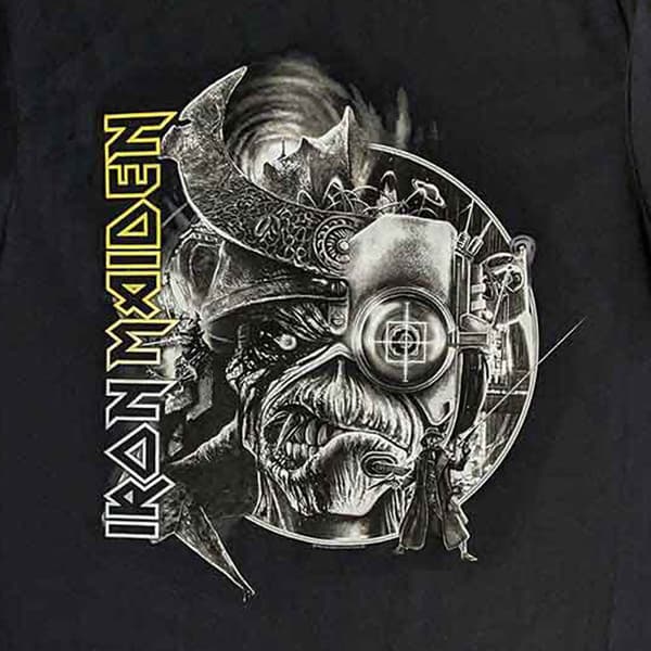 Iron Maiden The Future Past Tour 23 Greyscale T Shirt