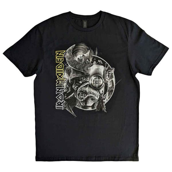 Iron Maiden The Future Past Tour 23 Greyscale T Shirt