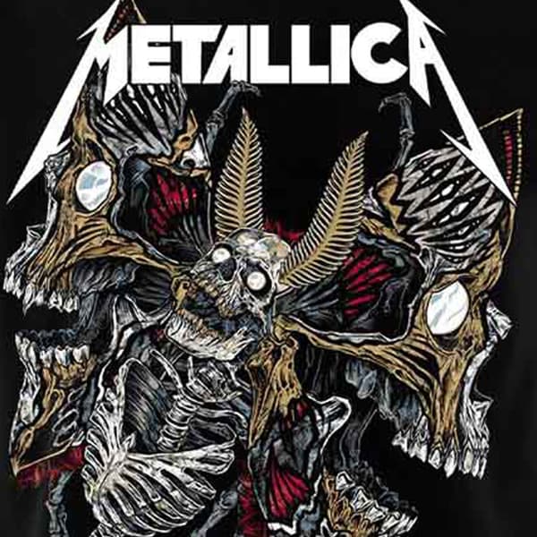 Metallica Skull Moth T Shirt