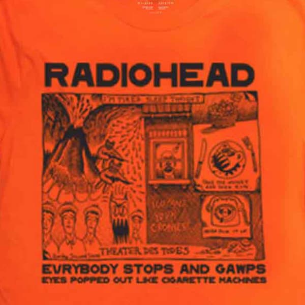 Radiohead Gawps Band Logo T Shirt