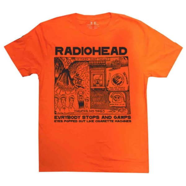 Radiohead Gawps Band Logo T Shirt