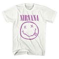 Miniatyrbild 1 av 3: Nirvana Purple Grunge Face Band Logo T Shirt