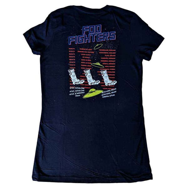 Foo Fighters UFOS 2015 European Tour Skinny Fit T Shirt