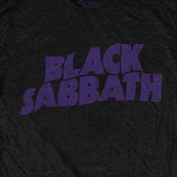 Black Sabbath Wavy Band Logo Vintage T Shirt