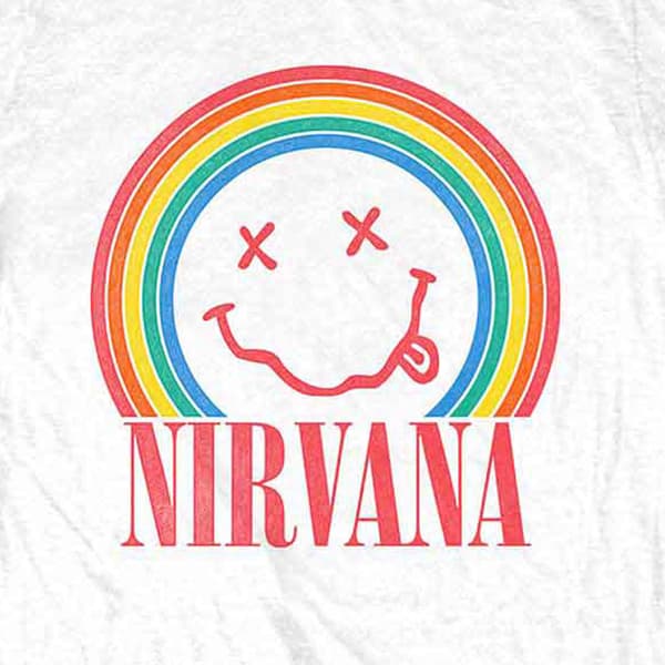 Nirvana Rainbow Grunge Face T Shirt