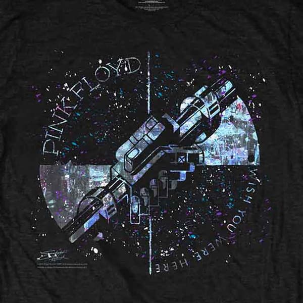 Pink Floyd Machine Greeting Blue T Shirt