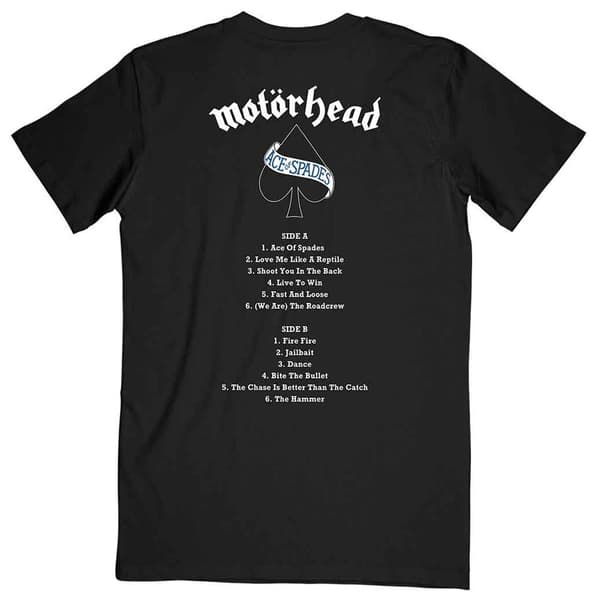 Motorhead Ace of Spades Track list T Shirt