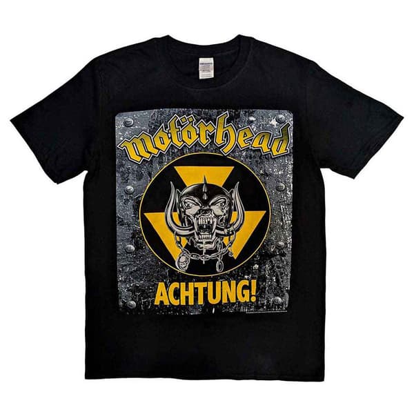 Motorhead Achtung Band Logo T Shirt