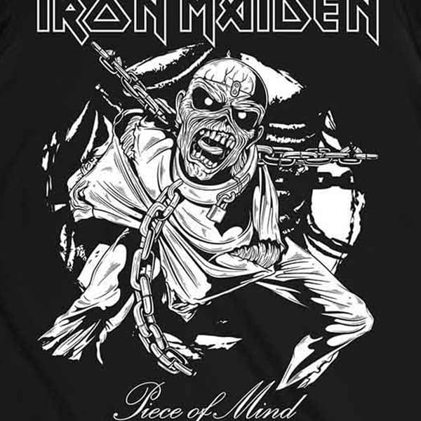 Iron Maiden Piece of Mind Mono Eddie T Shirt