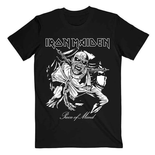 Iron Maiden Piece of Mind Mono Eddie T Shirt