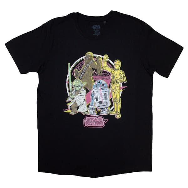 Star Wars Heroes Neon T Shirt Black XL