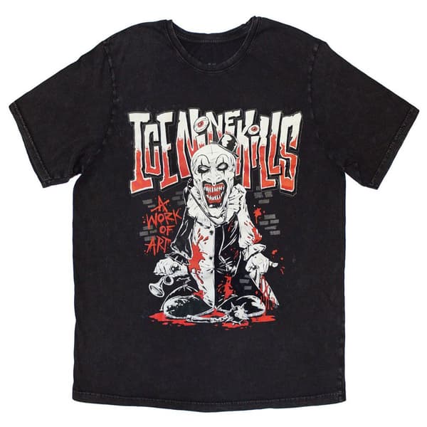 Ice Nine Kills Terrifier A Work Of Art Acid Wash T Shirt