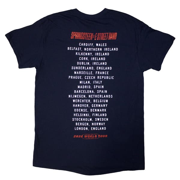 Bruce Springsteen 24 Guitar Photo T Shirt