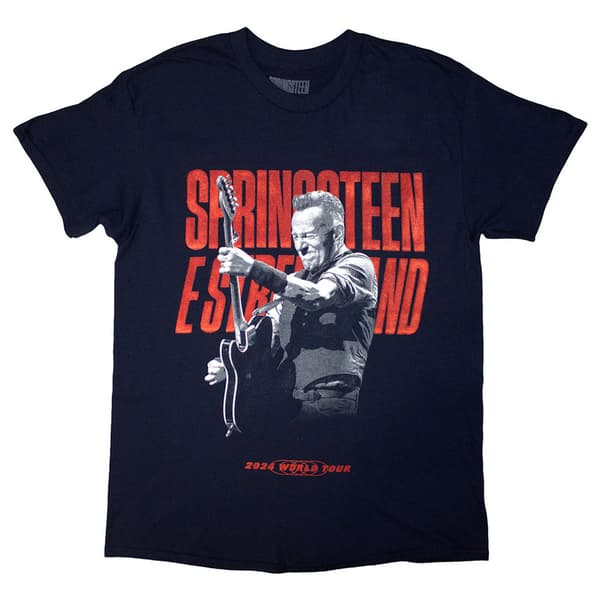 Bruce Springsteen 24 Guitar Photo T Shirt