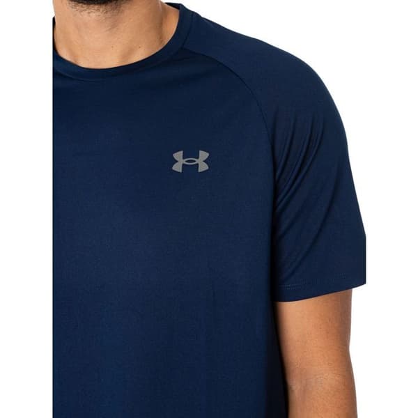 T-shirt Herr - UNDER ARMOUR - TECH 2.0 - Blå - Löpning - Bred passform