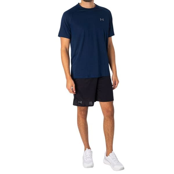 T-shirt Herr - UNDER ARMOUR - TECH 2.0 - Blå - Löpning - Bred passform
