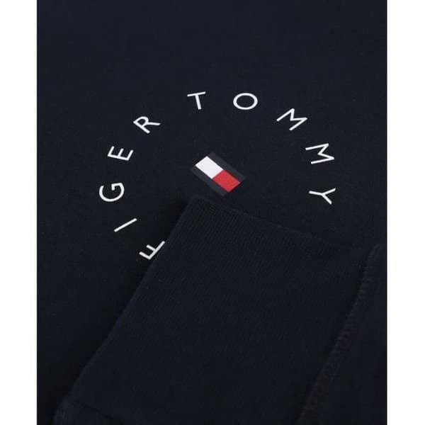 Hoodie - TOMMY HILFIGER - Roundall Graphic - Svart - Storlek M - Herr