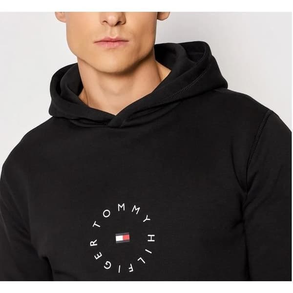 Huvtröja - TOMMY HILFIGER - Roundall Graphic - Svart - Man - Storlek M