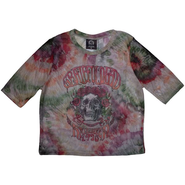 Grateful Dead Ladies Crop Top: Stony Brook Bertha (Mesh) (Medium)
