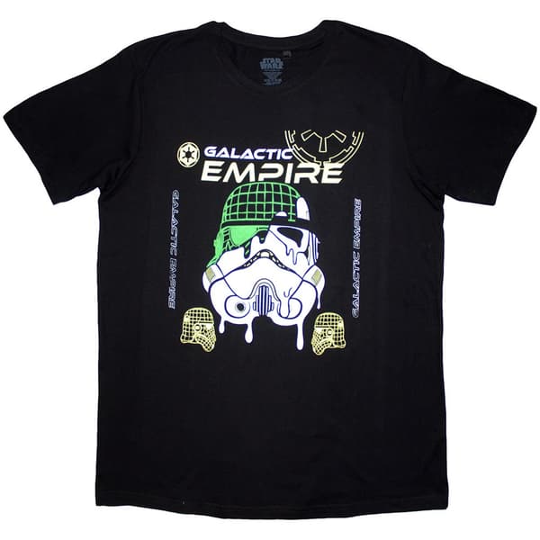 Star Wars Unisex T-Shirt: Galactic Empire Melted Mask (XX-Large)