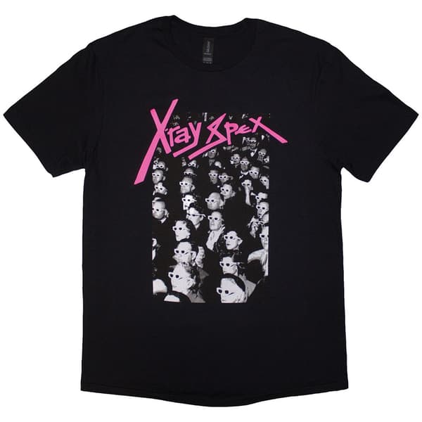 X-Ray Spex Unisex T-Shirt: 3D Cinema (Black) (Large)