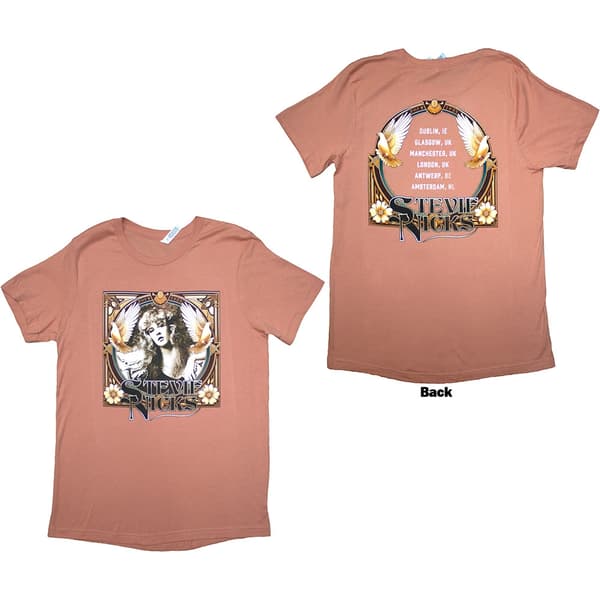 Stevie Nicks Ladies T-Shirt: Tour '24 Retro Photo (Orange) (Back Print & Ex-Tour) (Small)