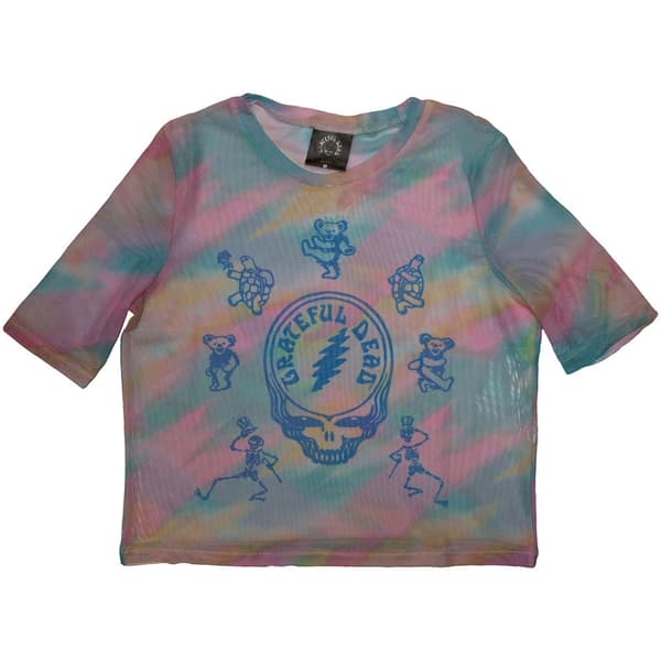 Grateful Dead Ladies Crop Top: Dead Egyptian Slash (Mesh) (X-Small)