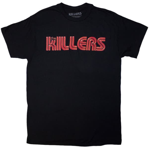 The Killers Unisex T-Shirt: Tour '24 Red Logo (Black) (Ex-Tour) (Large)