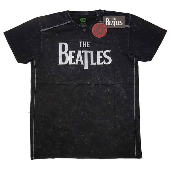 The Beatles Drop T Logo Snow Wash T Shirt