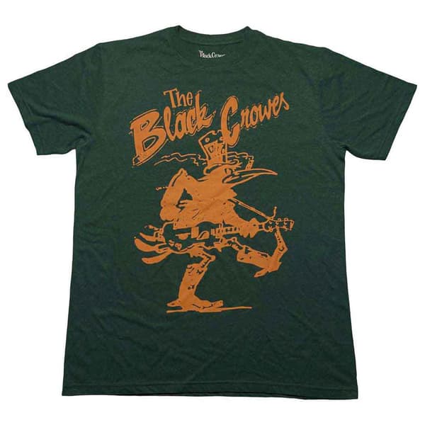 The Black Crowes Crowe Guitar T Shirt Green M