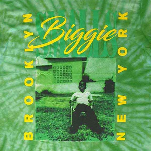 Biggie Smalls 90s York City Dye Wash T Shirt