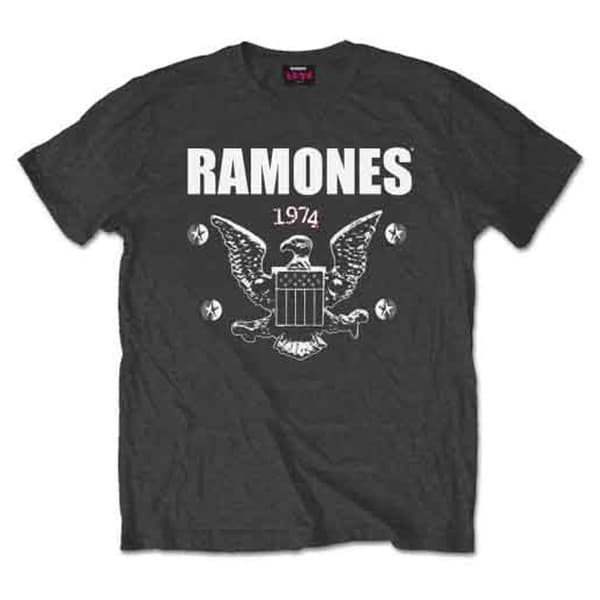 Ramones 1974 Eagle T Shirt Charcoal XXL