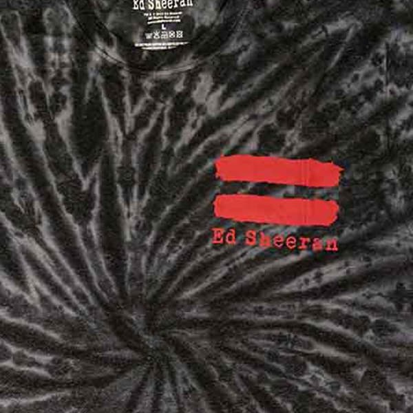 Ed Sheeran Red Equals Butterfly Dye Wash T Shirt