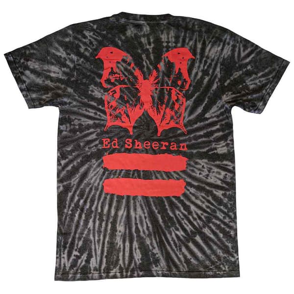 Ed Sheeran Red Equals Butterfly Dye Wash T Shirt